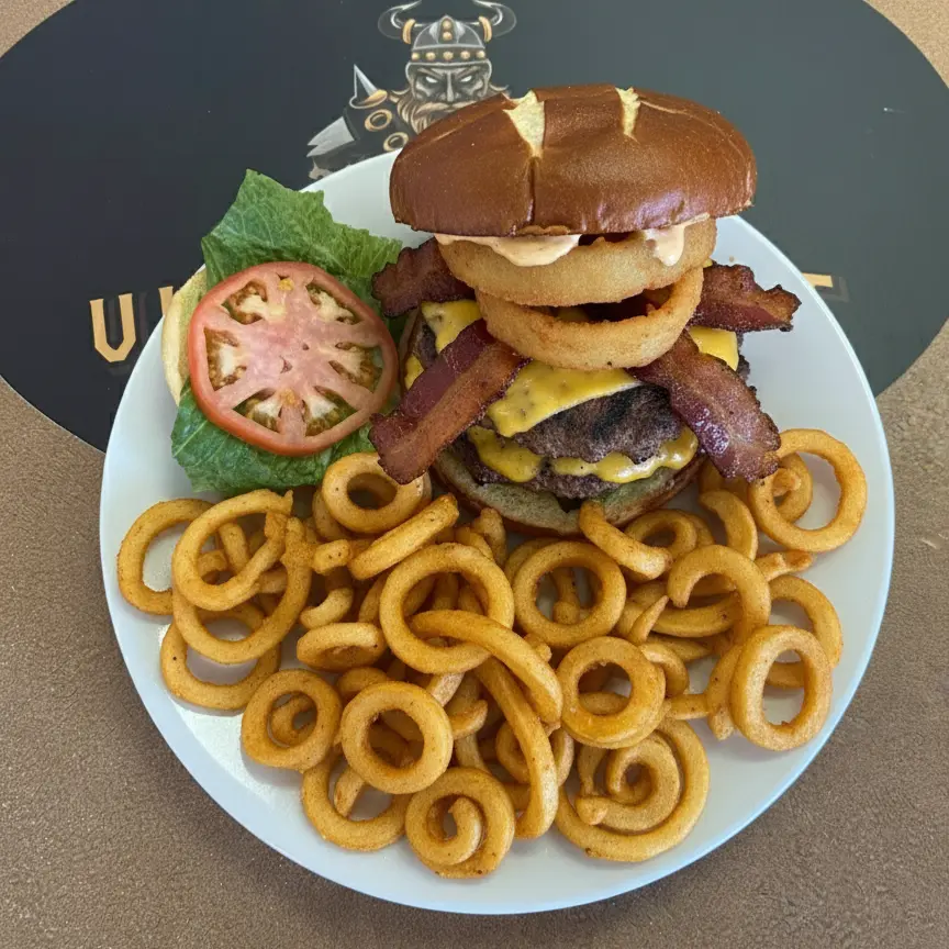 Valhalla Burger at Viking Crust in Naicam, Saskatchewan