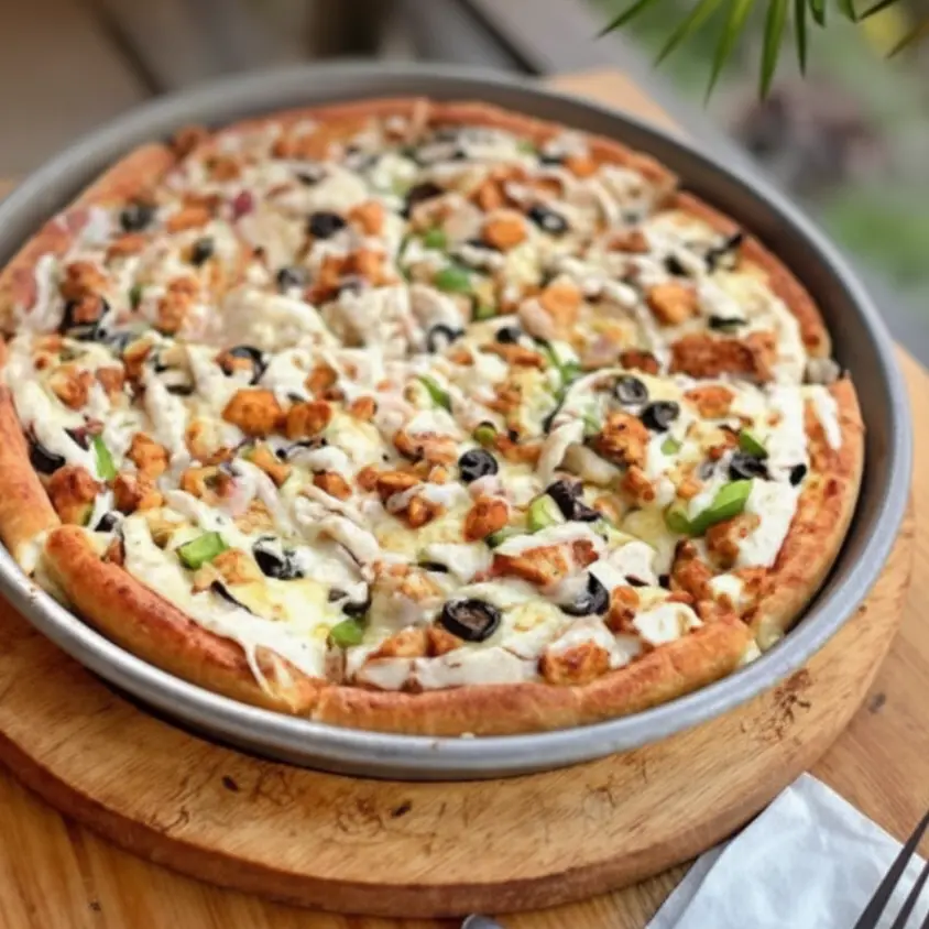 Valley Special Pizza loaded with toppings at Viking Crust in Naicam, Saskatchewan